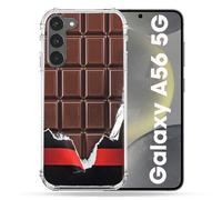 Coque Renforcée Pour Samsung Galaxy A56 5g Texture Trompe Oeil Chocolat