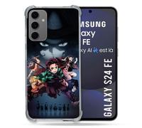 Coque Renforcée Pour Samsung Galaxy S24 Fe Manga Demon Slayer Noir