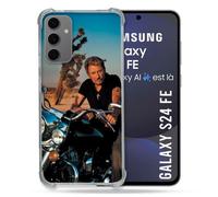 Coque Renforcée Pour Samsung Galaxy S24 Fe Musique Johnny Hallyday Moto