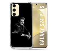 Coque Renforcée Pour Samsung Galaxy S24 Plus Musique Johnny Hallyday Noir