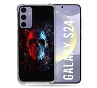 Coque Renforcée Pour Samsung Galaxy S24 Tete De Mort Deflagration