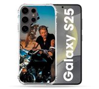 Coque Renforcée Pour Samsung Galaxy S25 Musique Johnny Hallyday Moto