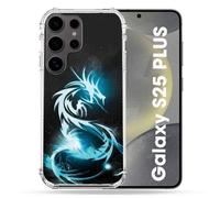 Coque Renforcée Pour Samsung Galaxy S25 Plus Fantastique Dragon Bleu