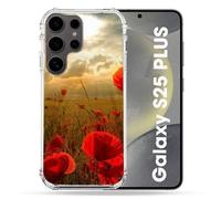 Coque Renforcée Pour Samsung Galaxy S25 Plus Fleur Coquelicot