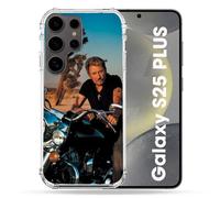 Coque Renforcée Pour Samsung Galaxy S25 Plus Musique Johnny Hallyday Moto