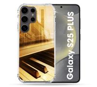 Coque Renforcée Pour Samsung Galaxy S25 Plus Musique Piano Retro