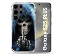Coque Renforcée Pour Samsung Galaxy S25 Plus Tete De Mort Doigt
