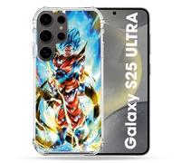 Coque Renforcée Pour Samsung Galaxy S25 Ultra Manga Dragon Ball Sangoku Blanc