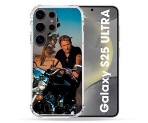 Coque Renforcée Pour Samsung Galaxy S25 Ultra Musique Johnny Hallyday Moto