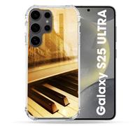 Coque Renforcée Pour Samsung Galaxy S25 Ultra Musique Piano Retro
