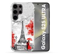 Coque Renforcée Pour Samsung Galaxy S25 Ultra Voyage France Paris Rouge