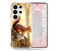 Coque Renforcée pour Samsung Galaxy S26 Ultra Animal Ecureuil Bois