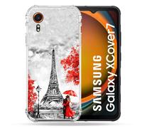 Coque Renforcée Pour Samsung Galaxy Xcover 7 Voyage France Paris Rouge