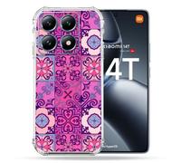 Coque Renforcée Pour Xiaomi 14t / 14t Pro Texture Carreau Ciment Violet