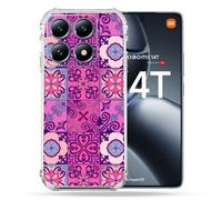 Coque Renforcée Pour Xiaomi 14t Pro Texture Carreau Ciment Violet