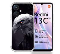 Coque Renforcée Pour Xiaomi Redmi 13c 5g Animal Aigle Royal Noir