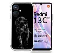 Coque Renforcée Pour Xiaomi Redmi 13c 5g Animal Panthère Noire