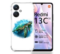Coque Renforcée Pour Xiaomi Redmi 13c 5g Animal Tortue Blanche Multicolore