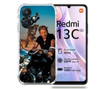 Coque Renforcée Pour Xiaomi Redmi 13c 5g Musique Johnny Hallyday Moto