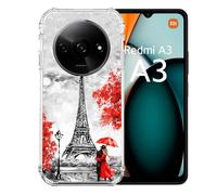 Coque Renforcée Pour Xiaomi Redmi A3 Voyage France Paris Rouge