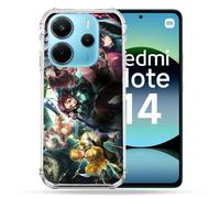 Coque Renforcée Pour Xiaomi Redmi Note 14 4g Manga Demon Slayer Groupe