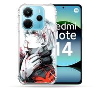 Coque Renforcée Pour Xiaomi Redmi Note 14 4g Manga Tokyo Ghoul Kaneki Blanc