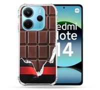 Coque Renforcée Pour Xiaomi Redmi Note 14 4g Texture Trompe Oeil Chocolat