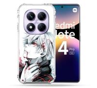 Coque Renforcée Pour Xiaomi Redmi Note 14 Pro 5g Manga Tokyo Ghoul Kaneki Blanc