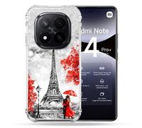 Coque Renforcée Pour Xiaomi Redmi Note 14 Pro Plus 5g Voyage France Paris Rouge