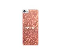 Coque renforcée rigide - Compatible iPod Touch 5 - design paillettes coeur