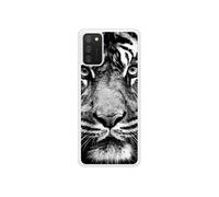 Coque renforcée rigide - Compatible Samsung Galaxy A02S - design tigre blanc et noir