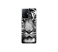 Coque renforcée rigide - Compatible Xiaomi Mi 11T 5G - design tigre blanc et noir