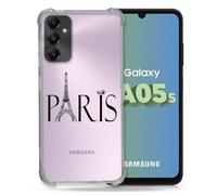 Coque Renforcée Transparent Pour Samsung Galaxy A05s Paris Noir