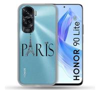 Coque Renforcée Transparente Pour Honor 90 Lite 5g Paris Noir
