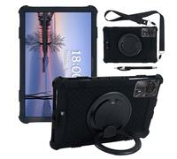 Coque Rétro Rotatif Universel pour Tablette 11 Pouces Compatible avec DOOGEE T30 Pro /T30S/T30E/T30SE, Blackview Tab 90 WiFi/Tab9 WiFi, TECLAST P50/T50HD, OUKITEL OT8/OT11 (Noir)