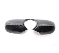 Coque Rétroviseur, Couvercle de Rétro Coppia Calotte Specchietti Stile M3 bon usage pour BMW E90 E91 E92 E93 LCI Facelift 2008-2011 (Nero Lucido/Look Carbonio)(Carbon Fiber)