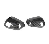 Coque Rétroviseur Couverture Coques de rétroviseurs en fibre carbone noir brillant pour Q2 SQ2 2017-2024, pour Q3 RS et RSQ3 19-24(1 pair Carbon look)