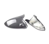 Coque Rétroviseur Exterieur Pour VW Pour Golf 7 MK7 MK7.5 Pour GTI R Pour GTE Pour GTD 2013-2020 Coque De Rétroviseur Latéral En Forme De Corne Noire Aspect Fibre De Carbone(Carbon Fiber Look)