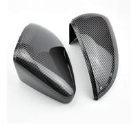 Coque Rétroviseur Exterieur Pour VW Pour Golf MK7 7.5 Pour GTI 7 7R 2 Pièces Coques Rétroviseurs Capuchons Rétroviseur Boîtier Couverture Carbone Aspect Mat Chrome Couverture(Carbon Look black)