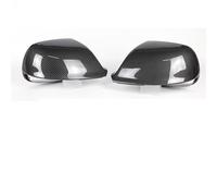 Coque Retroviseur Exterieur Voiture pour Q5 SQ5 08-17 8R Q7 4L 10-15 Couvercle Miroir Noir en Fiber Carbone Superposition sans Assistance Voie(1 Pair Carbon Look)