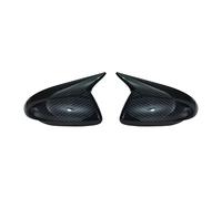 Coque Rétroviseur Latéral Pour Hyundai Pour Accent Pour Solaris Pour I30 2017-2022 2 Pièces Couvercle Rétroviseur Latéral Voiture Capuchon D'aile Garniture Extérieure(No Light Carbon)