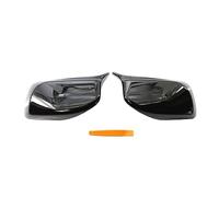 Coque Rétroviseur Pour BMW Série 5 E60 E61 E63 E64 520i 525i 528i 528xi 530i 2004-2008 Aspect Fiber De Carbone Noir Rétroviseur Latéral Couvercles Coques Remplacement Rétroviseurs(Black One Pair)