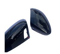 Coque Rétroviseur pour Golf 8 pour MK8 pour GTE 2020 2021 Couvercles De Rétroviseurs Capuchons Couvercle De Boîtier De Rétroviseur Aspect Carbone Couvertures Noires Brillantes Rétroviseur Capuchon (C
