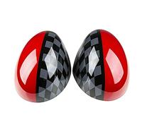 Coque Retroviseur Pour Mini Pour Cooper S R55 R56 R57 R58 R60 R61 2007-2013 Coque De Rétroviseur ABS Rouge Et Gris 1 Paire Pièces Détachées Auto