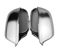 Coque Rétroviseur Pour Q5 2009 2010 2011 2012 2013 2014 2015 2016 Mat Chrome Argent Rétroviseur Latéral Revêtement D'habillage Capuchon Coque Boîtier 2 Pièces Coque Extérieur(Without lane Assist)