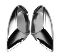 Coque Rétroviseur Pour Q5 2009 2010 2011 2012 2013 2014 2015 2016 Mat Chrome Argent Rétroviseur Latéral Revêtement D'habillage Capuchon Coque Boîtier 2 Pièces Coque Extérieur(With Lane assist)