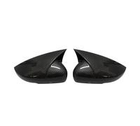 Coque Rétroviseur Pour VW Pour Polo Mk5 6R 6C V 2009-2017 Paire Couvercle Rétroviseur Aile Latérale Couvercle Boîtier Vue Arrière Casquettes Coque Noir Brillant Voiture Rétroviseur Capuchon(Carbon Fib