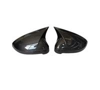 Coque rétroviseur voiture Pour A4 B9 S4 A5 S5 2017-2021 Couvercle rétroviseur latéral autocollant capuchon d'aile garniture boîtier vue arrière porte extérieure(Motif fibres carbone)