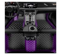 Coque Rétroviseur Voiture Pour B5 2003-2007 pour B6 pour B7 pour B8 pour C42 2019-2023 accessoires intérieurs tapis sol voiture en cuir personnalisé Rétroviseur Couverture(Purple Black)