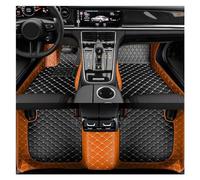 Coque Rétroviseur Voiture Pour série 3 pour E36 1990-2000 pour E46 pour E90 pour E92 coupé pour E93 accessoires intérieurs tapis cuir Custom Car tapis Rétroviseur Couverture(Orange Black)